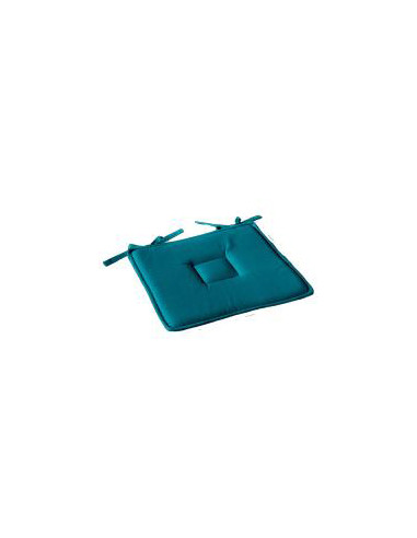 DECOSTARS Galette de chaise plate bleu canard - 40 x 40 cm