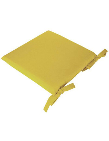 DECOSTARS Galette de chaise épaisse jaune - 38 x 38 x 4,5 cm