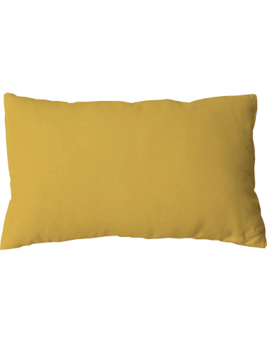 DECOSTARS Coussin non déhoussable coton jaune - 30 x 50 cm