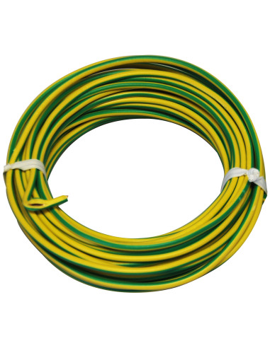 ELECTRALINE 60101015C Câble d'installation HO7V-U jaune/vert - 10 m