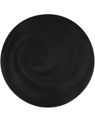 DIFFUSION 330436 Set de table tressé rond noir - Ø36 cm, plastique