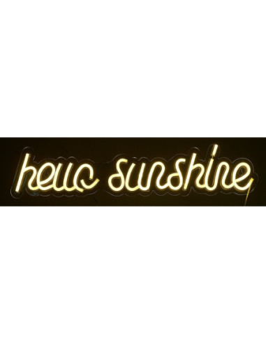 DIFFUSION 606779 Néon LED Hello Sunshine blanc - 50 x 10 cm