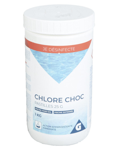 AQUALUX 106522-416720 Chlore choc pastille - 1 kg